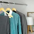 Luxury Anti-Theft Security Ring Wooden Clothes Hanger (10 Pack) - 2