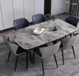 Modern 6 Seater Grey Amani Sintered Stone Dining Set - 1