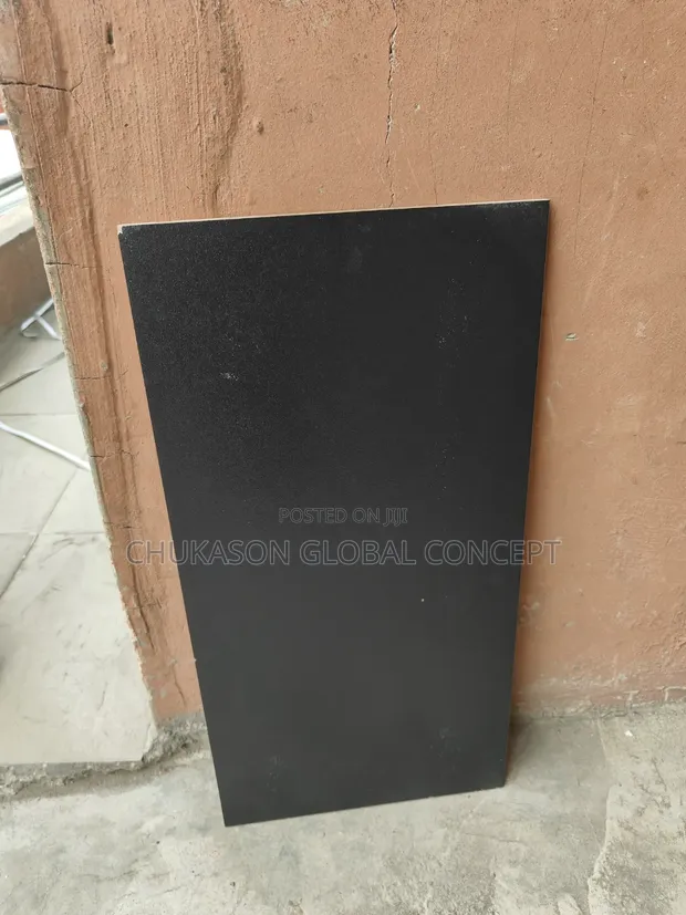 Plain Black Porcelain Tiles 30x60cm - 1