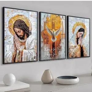 Zanen Bangon Addinin Kirista na Canvas (Saitin 3-in-1)
