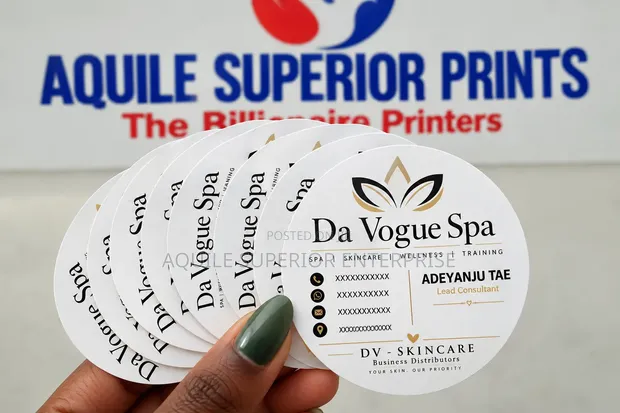 Custom Round Business Card Printing with Lamination - 1