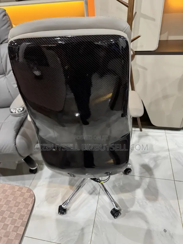 Modern Grey High-Back Ergonomic Massage Office Chair - 1