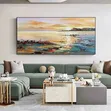 Zane na Cikin Gida Abstract - Orange & Teal Seascape - 1