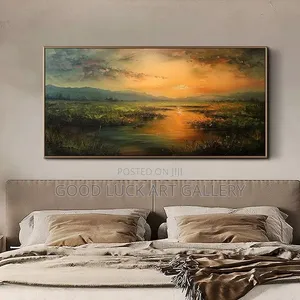 Zane na Cikin Gida Abstract - Orange & Teal Seascape