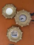 Decorative Clock and Mirror Set (2 Mirrors, 1 Clock) - 3