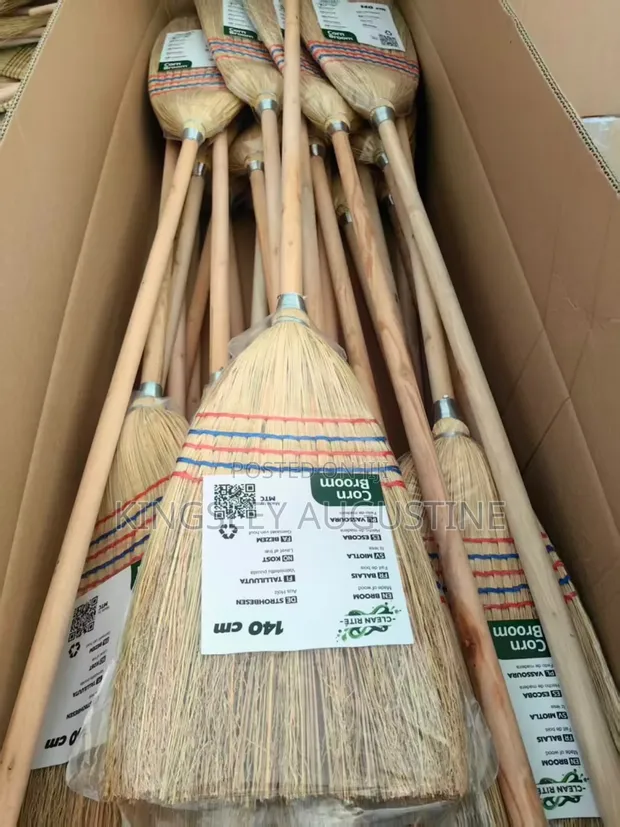 Long Handle Corn Broom - 1
