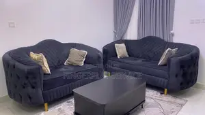 Home Interiors 7-Seater Sofa Set - Gray Velvet