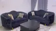 Home Interiors 7-Seater Sofa Set - Gray Velvet - 2