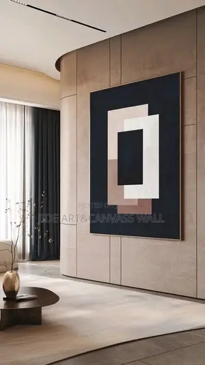Zanen Abstract na Canvas da Firam ɗin Katako