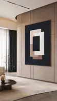 Canvas Wall Abstract Artworks with Wooden Frame - 2