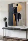 Canvas Wall Abstract Artworks with Wooden Frame - 4