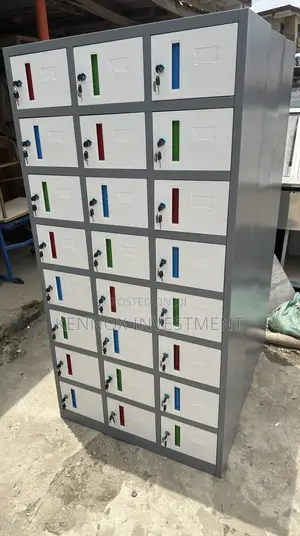 24 Kofofin Karfe Locker Cabinet - Sabon Abu