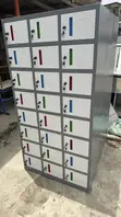 24 Kofofin Karfe Locker Cabinet - Sabon Abu - 1