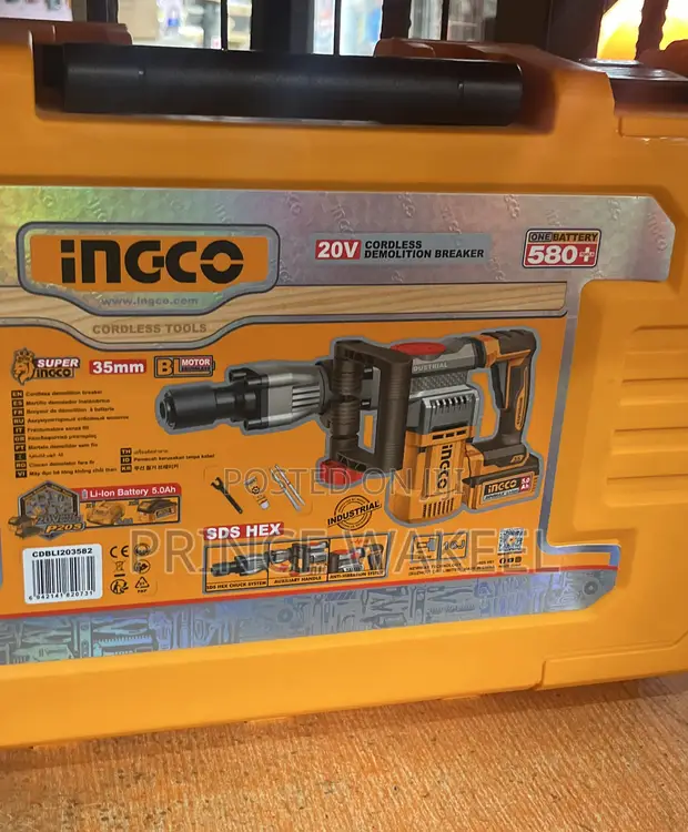 INGCO 20V Cordless Brushless Rotary Hammer Drill Kit - 1
