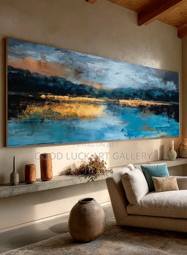 Modern Long Canvas Art - Abstract Landscape - 1