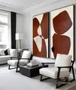 Abstract Oil Canvas Wall Art with Wooden Frames - 2