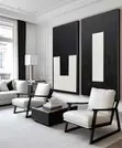 Abstract Oil Canvas Wall Art with Wooden Frames - 4