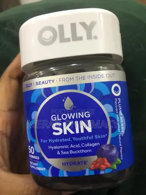 Olly Glowing Skin Gummies, Plump Berry, 50 Kayan