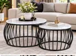 2pcs Modern Marble Nesting Center Tables - 1