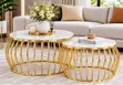 2pcs Modern Marble Nesting Center Tables - 2