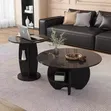 Eclipse Glass Round Twins Centre Table - 2