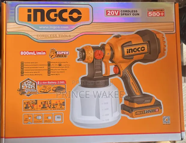INGCO 20V Cordless Spray Gun - 1