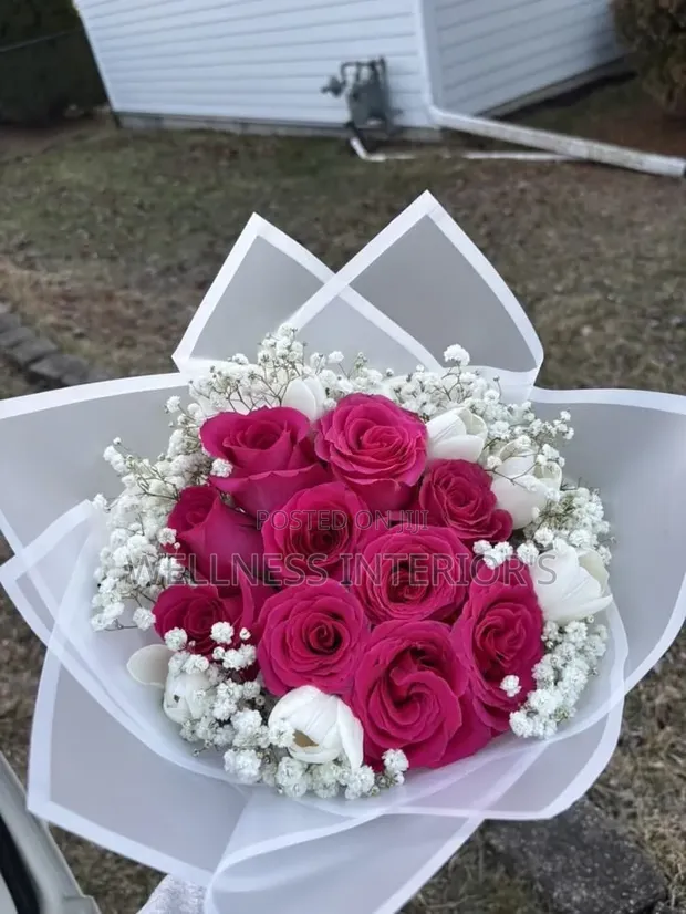Rose Flower Bouquet with Chocolates - 1