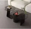 Obsidian Glass Twin Centre Table - 1