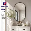 EASYLIFE Oval Black Frame Mirror - 80x60cm - 2