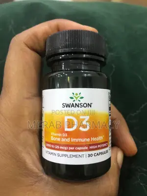 Swanson Vitamin D3, 1000 IU, 30 Capsules