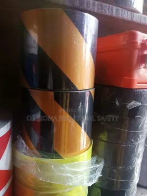 Yellow and Black Stripe Smooth Tape