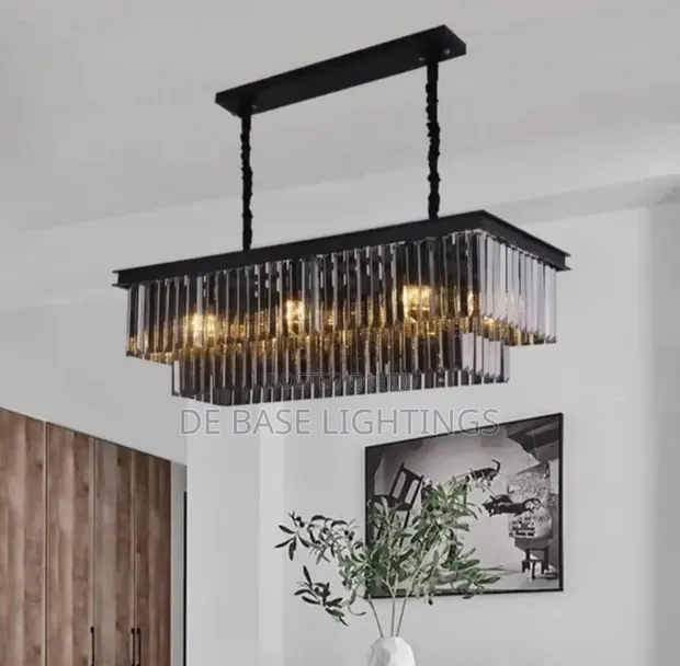 Decor Smokey Crystal Chandelier Lights - 1