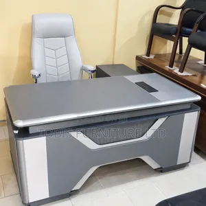 1.6m Executive Office Table - Grey with Silver