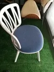 Restaurant Chair - White and Blue - 2