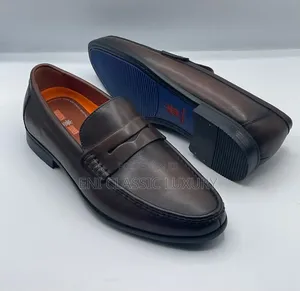Golden C Luxury Men's Leather Loafers - Brown