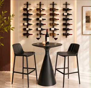 Cone-Base Outdoor Bar Table and 2 Stools Set