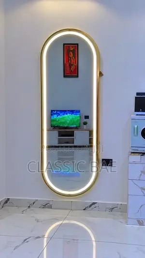 Luxury LED Smart Mirror with Built-in TV - 3-Color Lighting