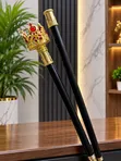 Men's Fashion Walking Stick - Black Crown Design - 2