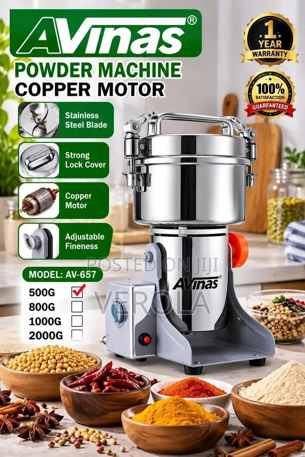 AVINAS Commercial 500g Spice & Grain Grinder (Model AV-687) - 1