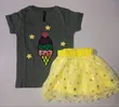 Girls' Grey Sequin Ice-Cream Top & Star Tutu Skirt Set - 1