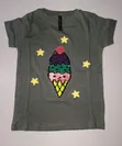 Girls' Grey Sequin Ice-Cream Top & Star Tutu Skirt Set - 2