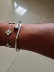 Silver Vancleef Non-Tarnish Stainless Steel Bracelet - 2