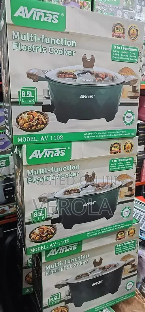 AVINAS 9-in-1 Electric Cooker Pot (8.5L, 1600W) - 1