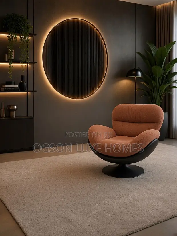 Relaxable Accent Chair with Fabric Texture - 1