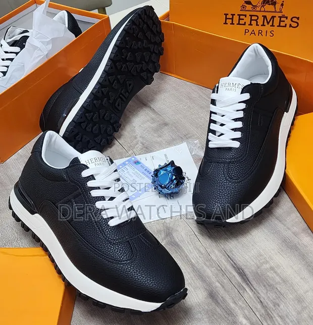 Hermes Canvas Shoes - Black - 1