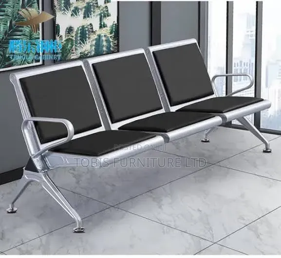 Heavy-Duty Airport Waiting Chair with Leather - 1