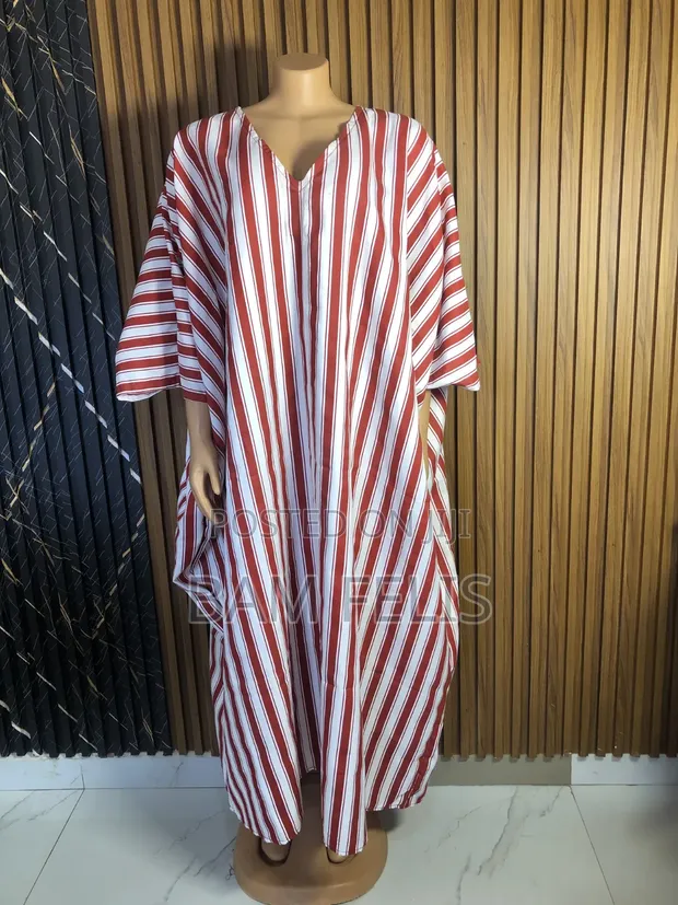 Abc Tsohon Salon Juji Mai Launuka Burgundy & Fari - XL - 1