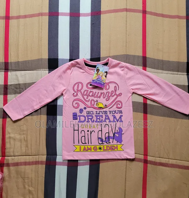Disney Premium Rapunzel Doguwar Hannu T-Shirt ga Yara Mata - 1