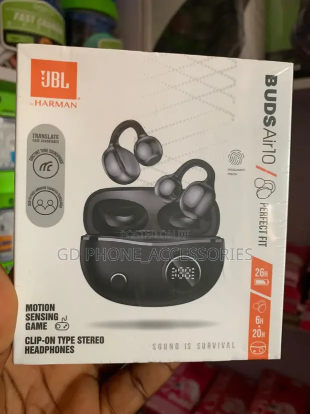 JBL Buds Air10 Open-Ear Clip-on Wireless Earphones - LED Display - 1