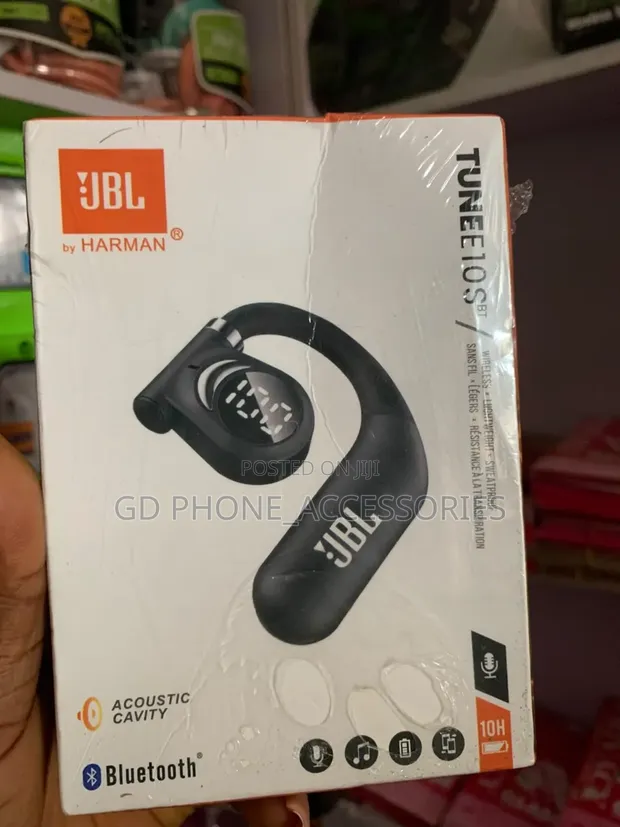 JBL Tune E10S BT Wireless Earhook Earpiece - Black - 1